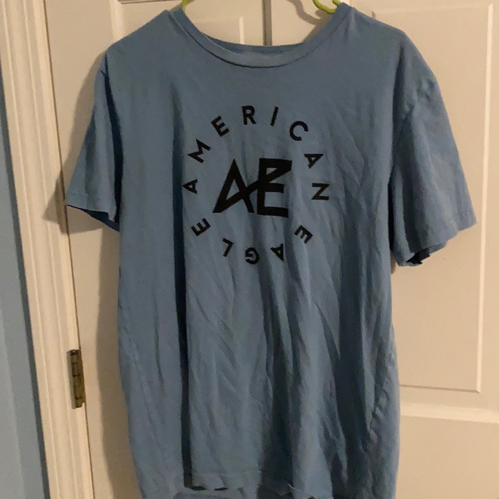 American eagle blue tee shirt